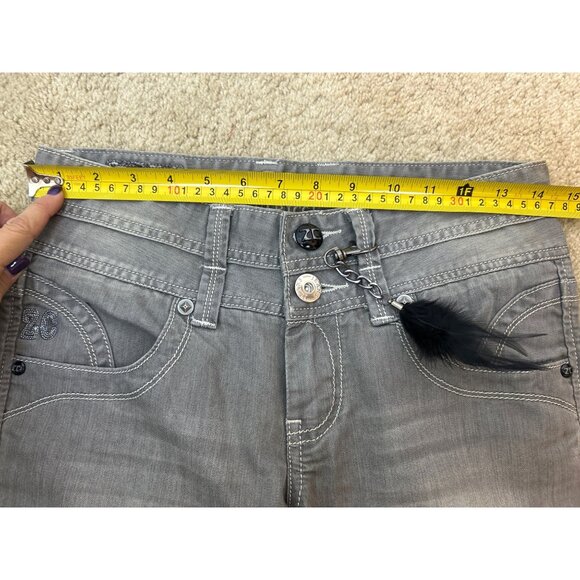 Rare Z. Cavaricci Jeans Y2K 90's Grunge Low Rise Faded Gray Jeans Feather 26 - Picture 8 of 11